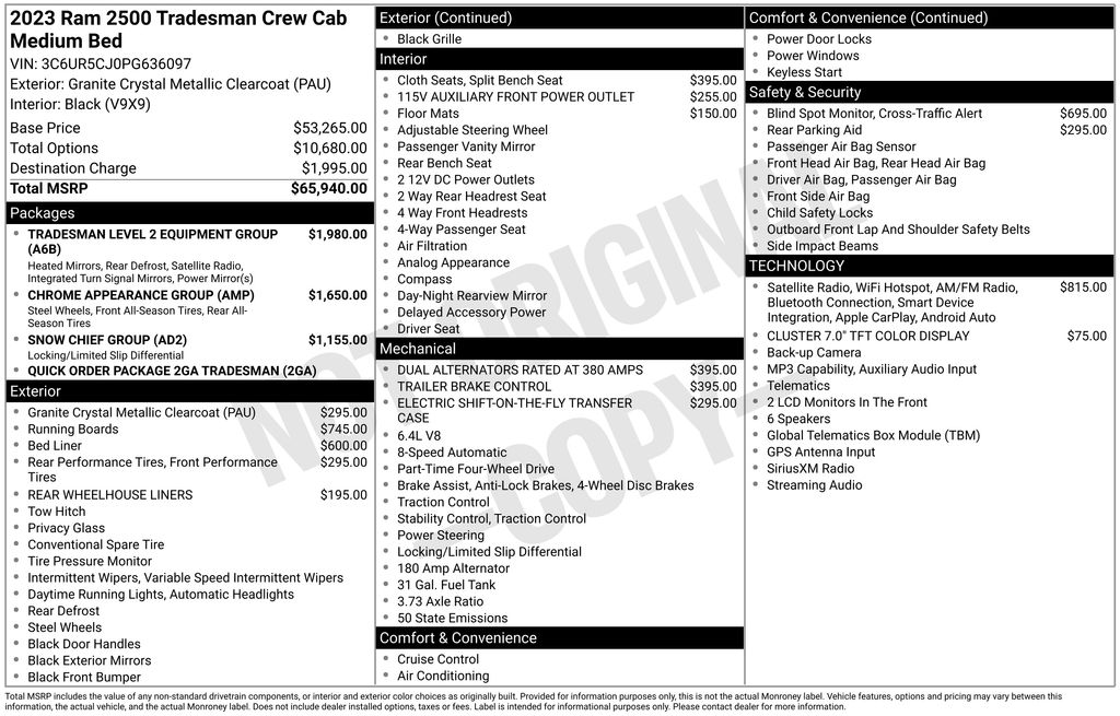 ram ram 2500 pickup 2023 3C6UR5CJ0PG636097 image ram ram 2500 pickup 2023 3C6UR5CJ0PG636097 image